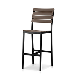 Bar Side Chair Tex Black / Gray